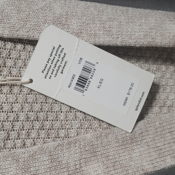 NWT Splendid Jayla Mixed-Media Open Cardigan Jacket L XL - Picture 6 of 9